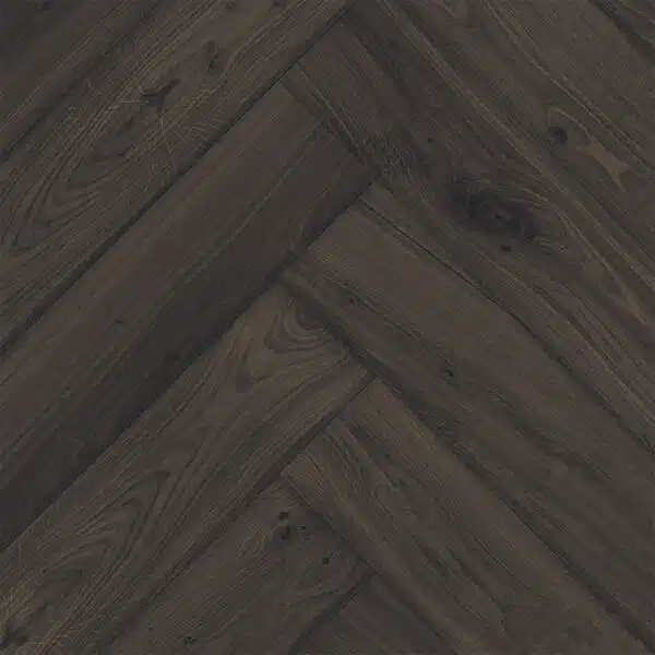 Eiken visgraat vloer van De Vloeren Kenner in de kleur Pitch