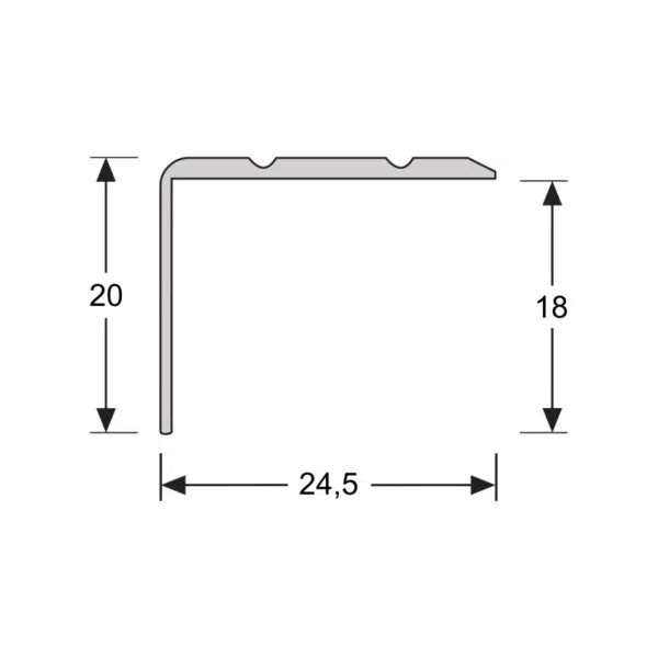 Hoeklijnprofiel 20 mm